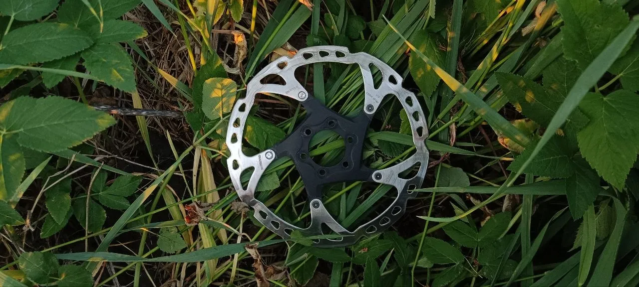Диск гальмівний Shimano RT76 160 + 180 мм фото 1