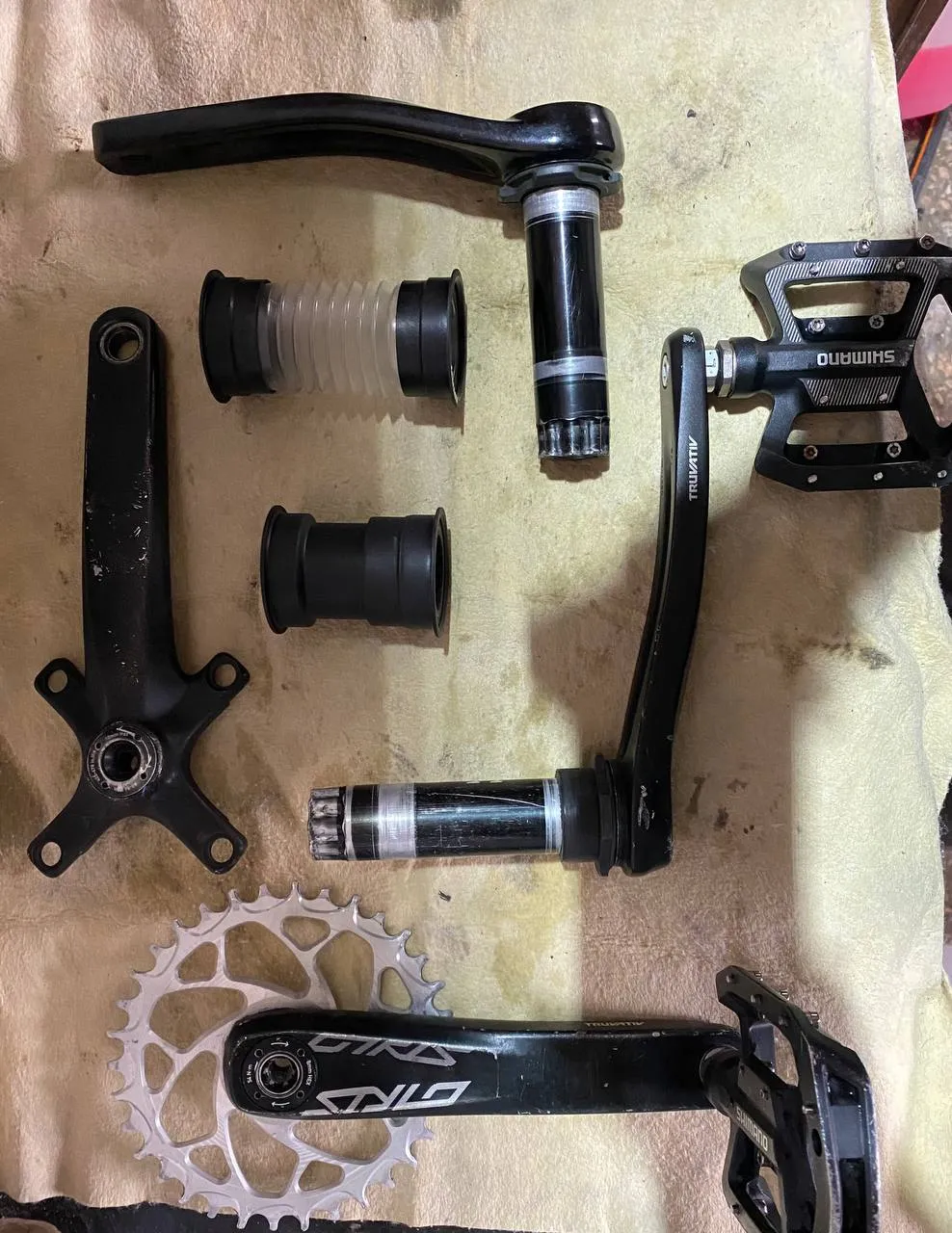Шатуни Truvativ Descendant + Truvativ Stylo + каретка Sram Press Fit BB30 + каретка Rotor PressFit30 фото 1