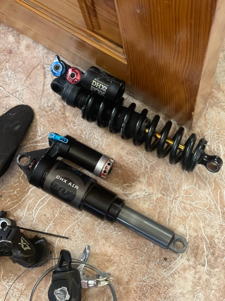 Групсет SRAM X9 + амортизатори Fox + рульові + шатуни та ін. фото 6