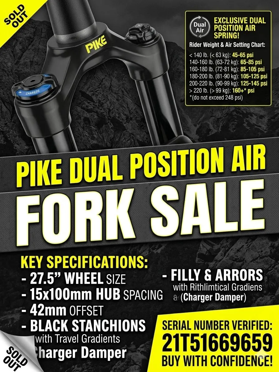 RockShox Pike Dual Position Air 27.5" вилка фото 1
