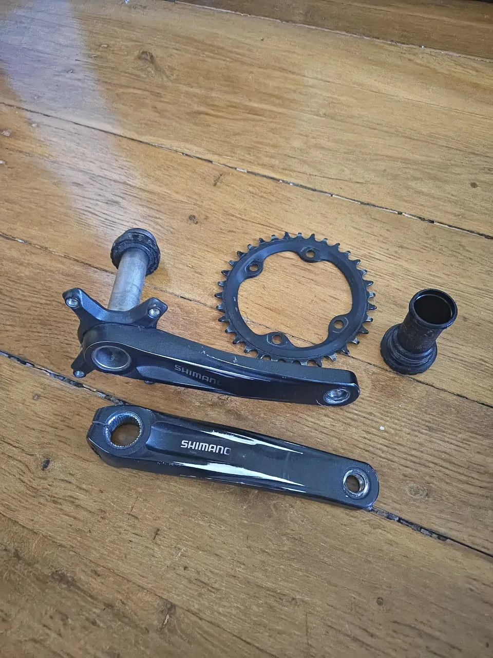 Шатуни Shimano Deore 170 mm + каретка Shimano BSA 68/73 фото 1
