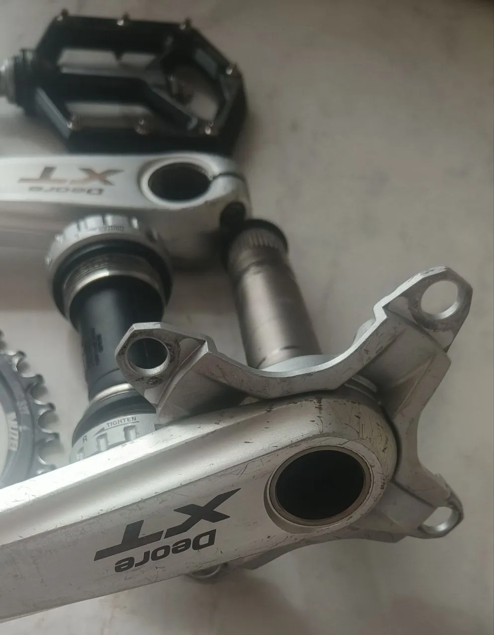 Шатуни Shimano Deore XT FC-M770/771-K 170мм + каретка Holowtech 2 + зірка 32T + педалі Wheel Up фото 2