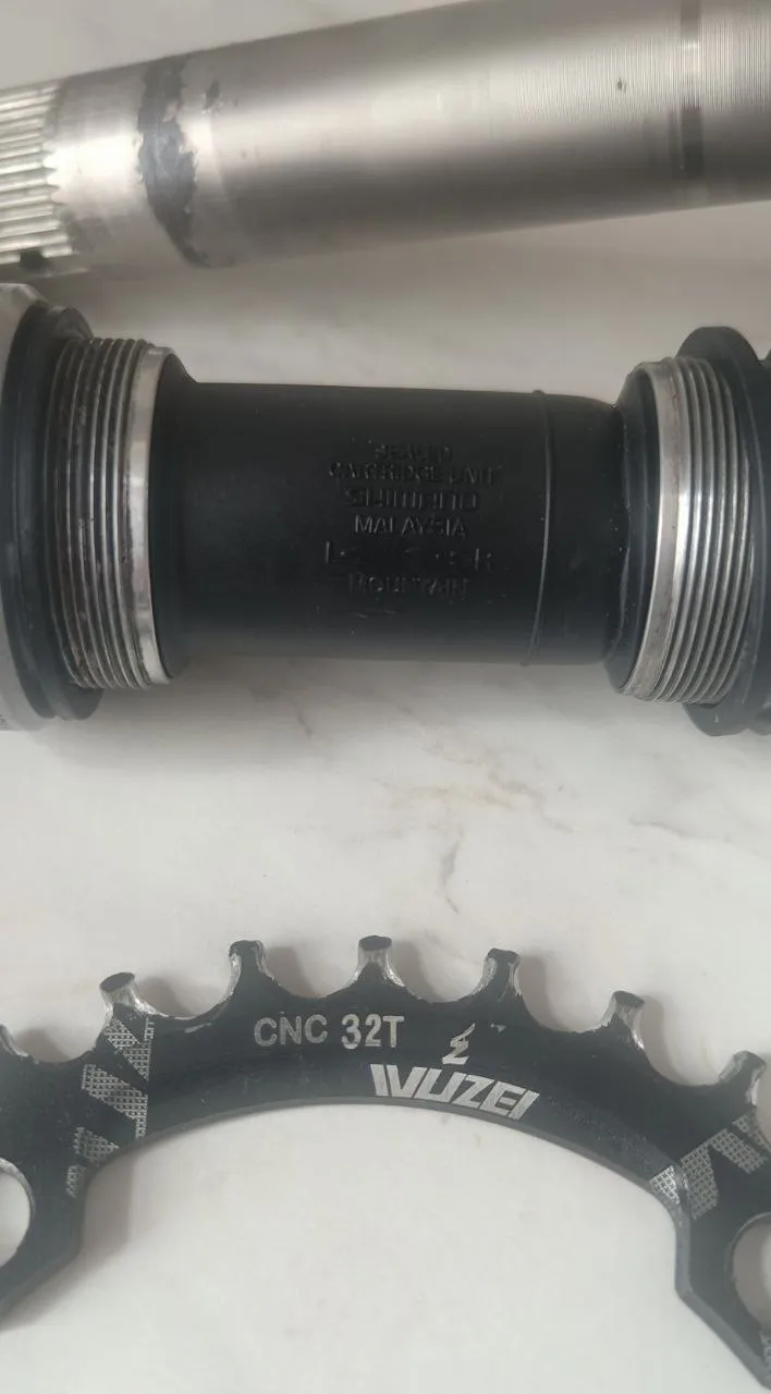 Шатуни Shimano Deore XT FC-M770/771-K 170мм + каретка Holowtech 2 + зірка 32T + педалі Wheel Up фото 5