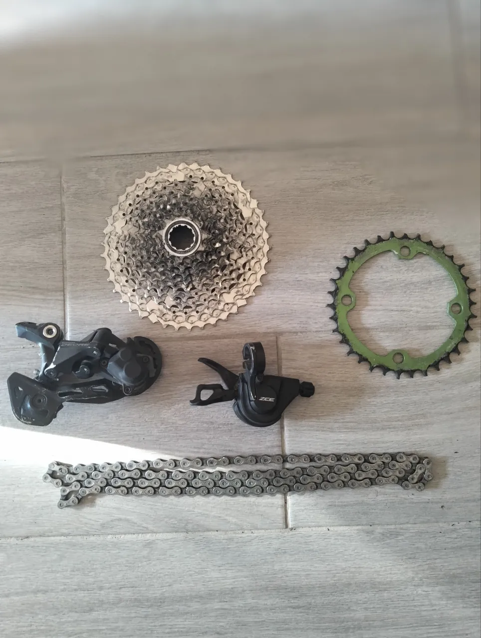 Трансмісія Shimano Deore 10-speed + ручка передня Shimano Deore та гідролінія фото 1