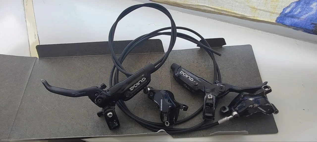 Гальма Sram Guide R + педалі Crankbrothers Stamp1 + шатуни E*Thirteen TRS + перекидка Shimano XT M8000 та ін. фото 2