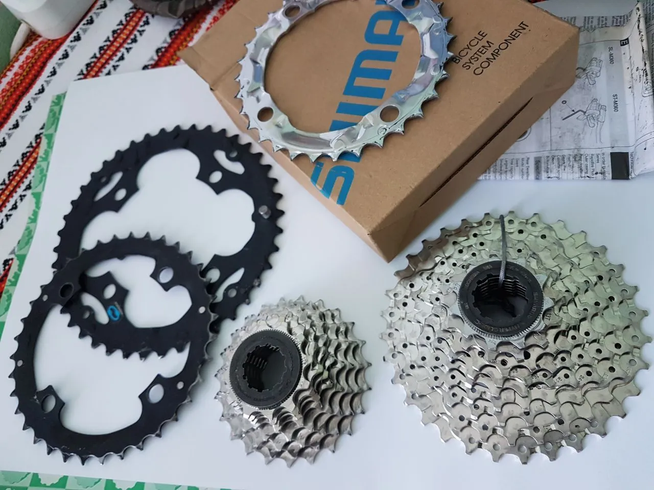 Зірки Shimano Alivio + касети Shimano + пітухи фото 1