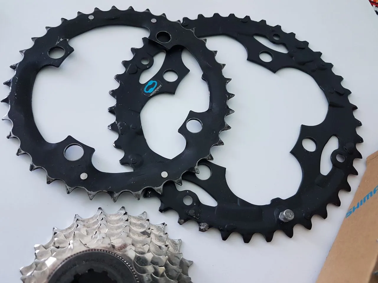 Зірки Shimano Alivio + касети Shimano + пітухи фото 2