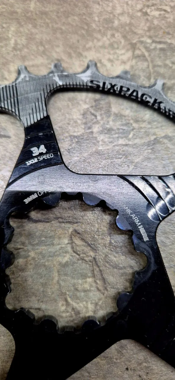 Зірочки для шатунів Sram 3-bolt: Pass Quest 30T + Sram Eagle 32T + Sixpack Racing 34T + Garbaruk 34T фото 4