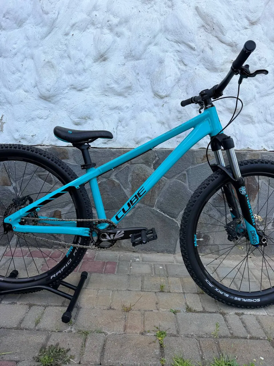 Рама Cube Flying Circus + вилка Manitou Circus + гальма Shimano MT400 + колеса + кермо та ін. фото 4