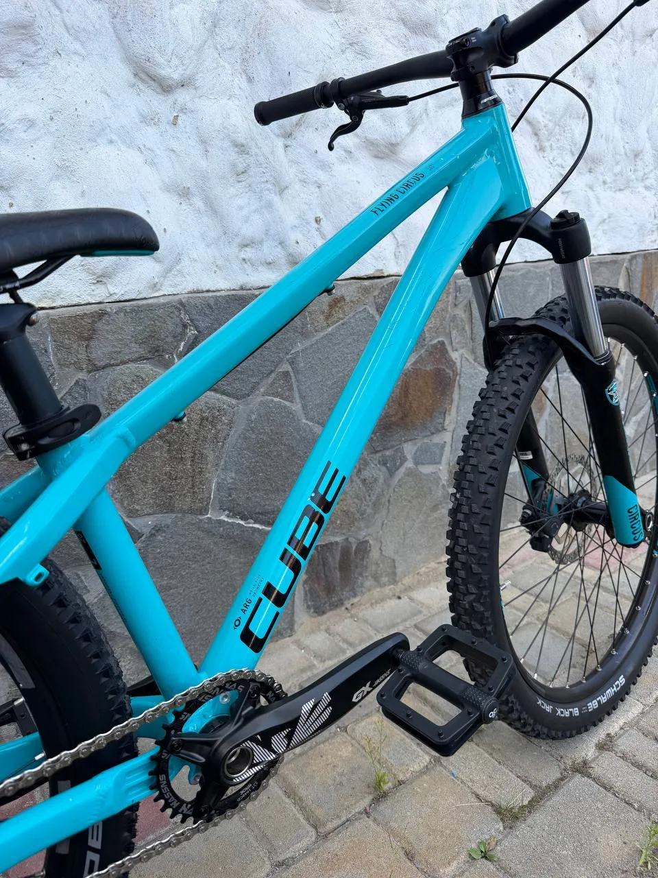 Рама Cube Flying Circus + вилка Manitou Circus + гальма Shimano MT400 + колеса + кермо та ін. фото 5