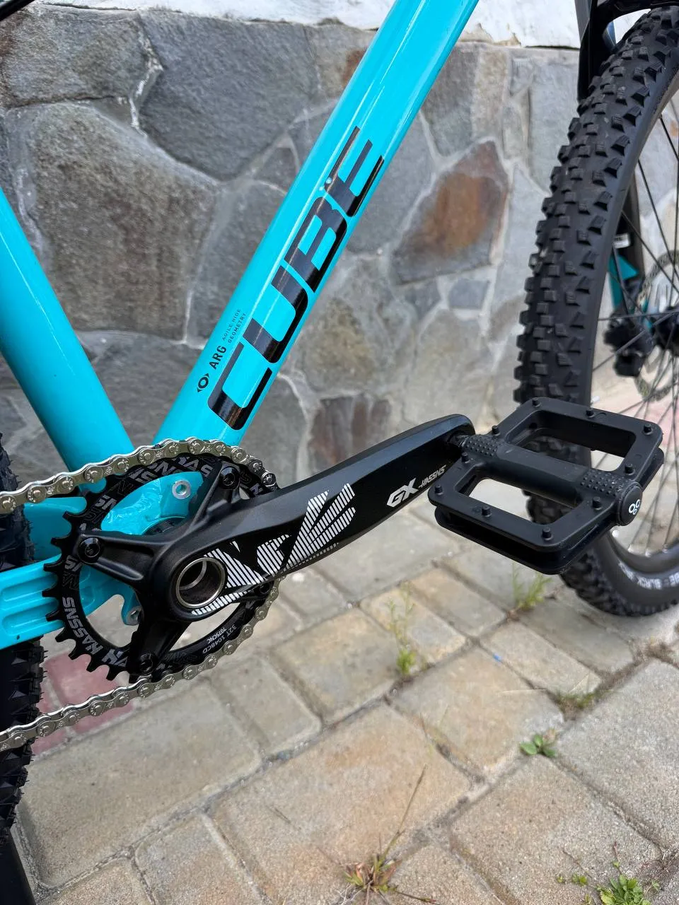 Рама Cube Flying Circus + вилка Manitou Circus + гальма Shimano MT400 + колеса + кермо та ін. фото 6