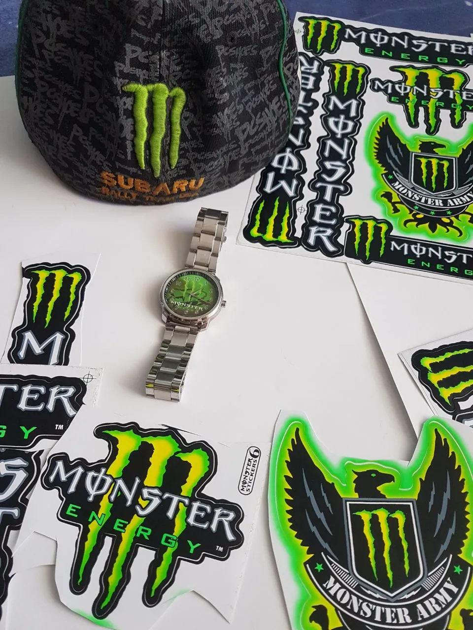 Наклейки + Пружина + Каретка + Сумка + Годинник Marzocchi та Monster Energy фото 3