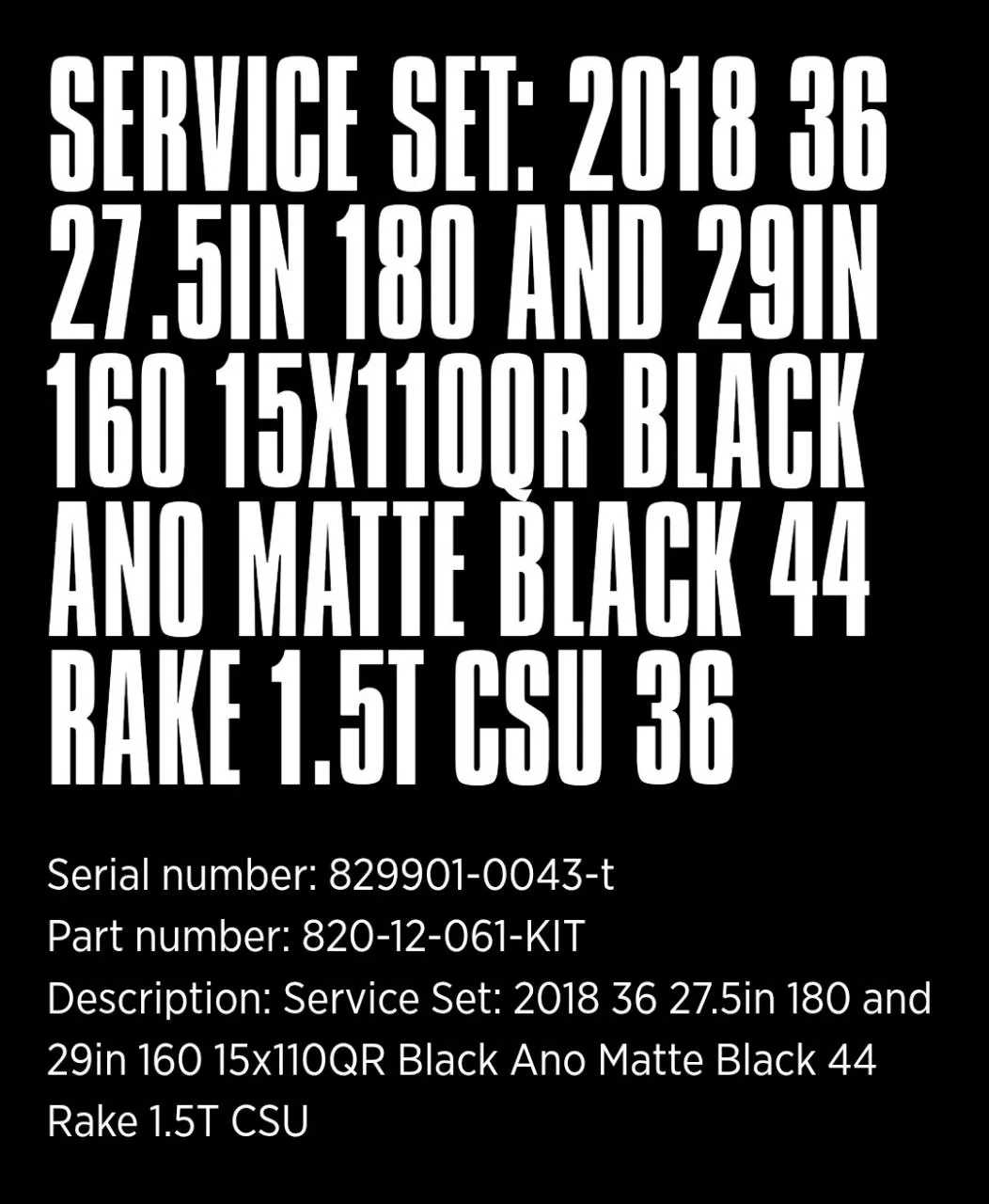Вилка FOX 36 ноги (CSU) 27.5"/29" 180/160 мм фото 4