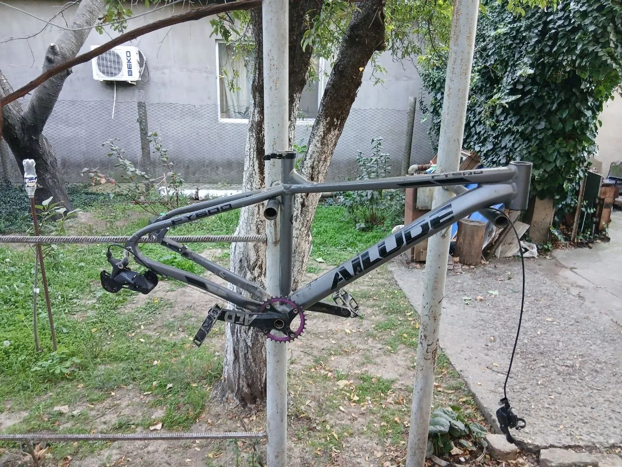 Рама 27.5 + кермо + перемикач + передня зірочка фото 1