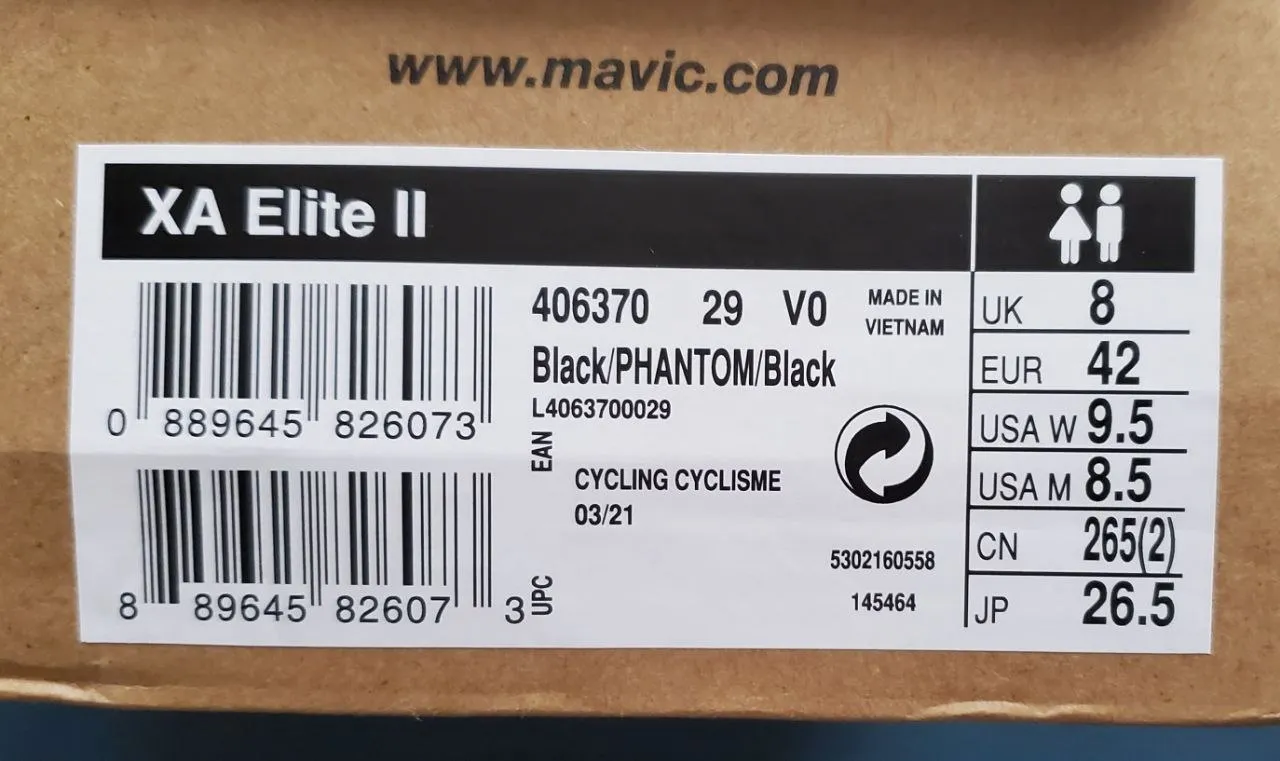 Велотуфлі Mavic XA Elite II фото 1