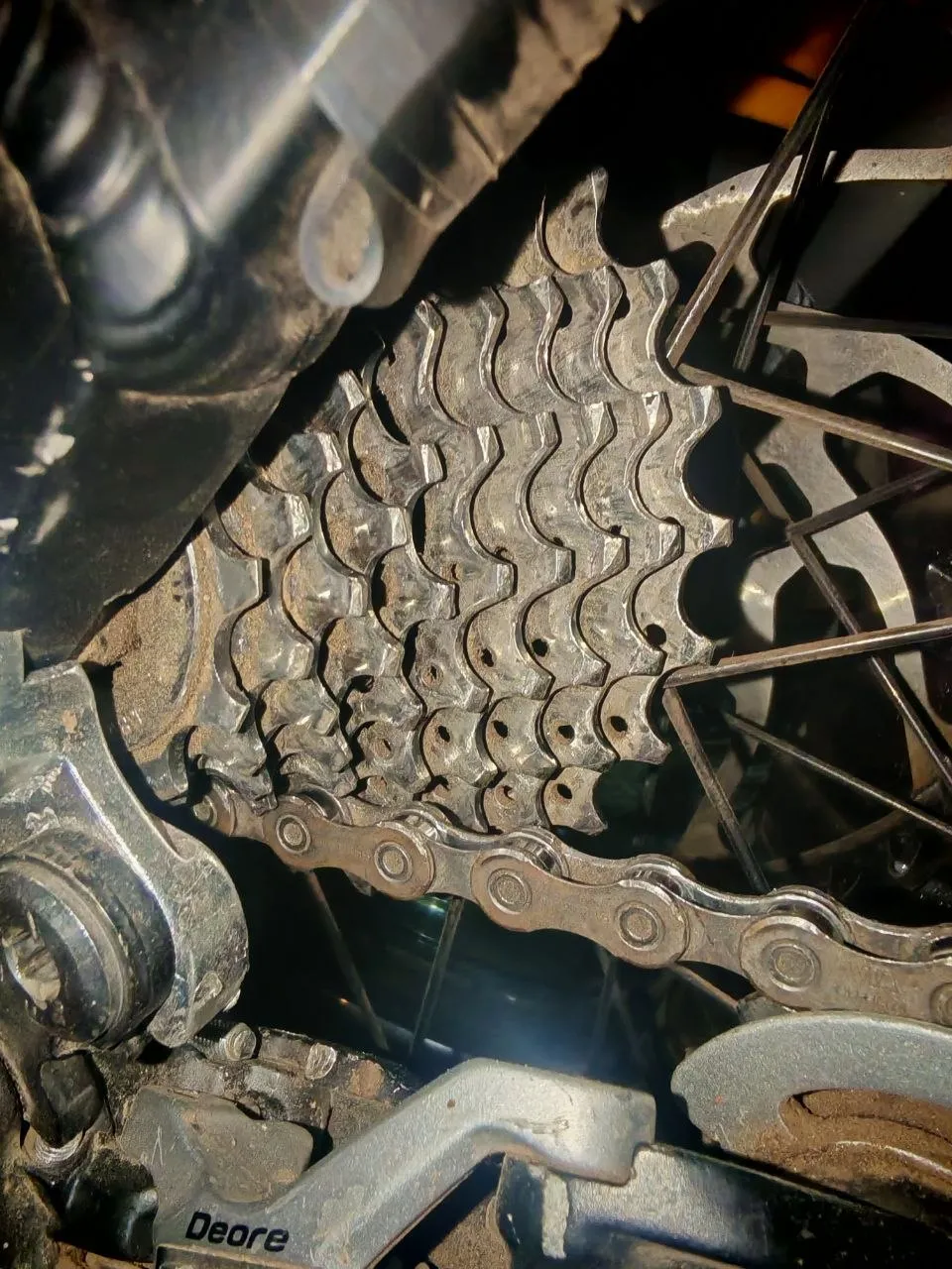 Трансмісія Shimano Deore XT RD-M772 + передня зірка + касета + ланцюг фото 2