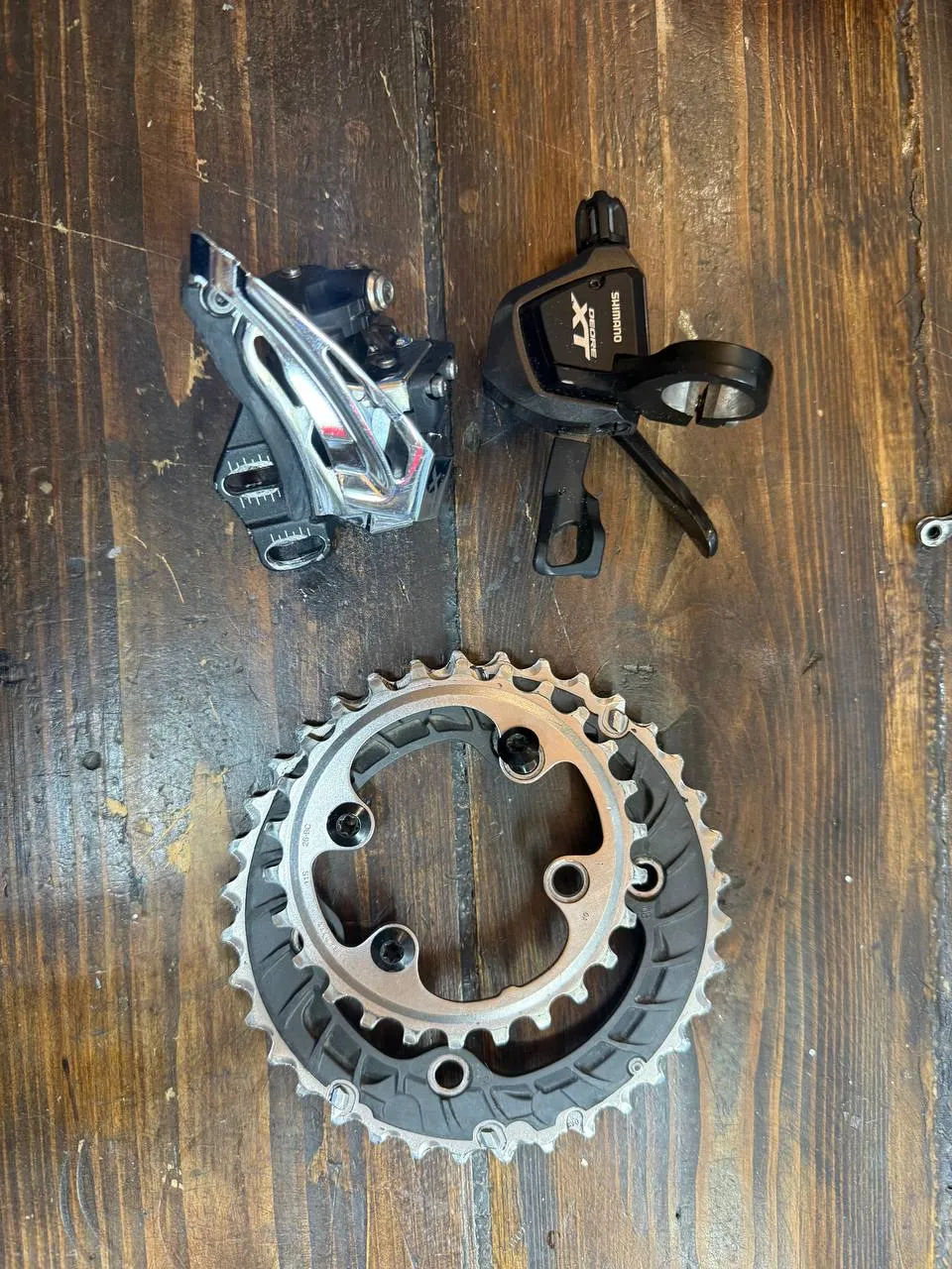 Передній перемикач Shimano Deore XT 2x + зірки фото 1
