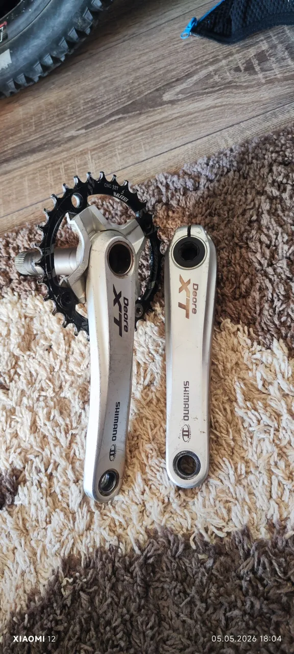 Шатуни Shimano Deore XT 32T + педалі фото 1