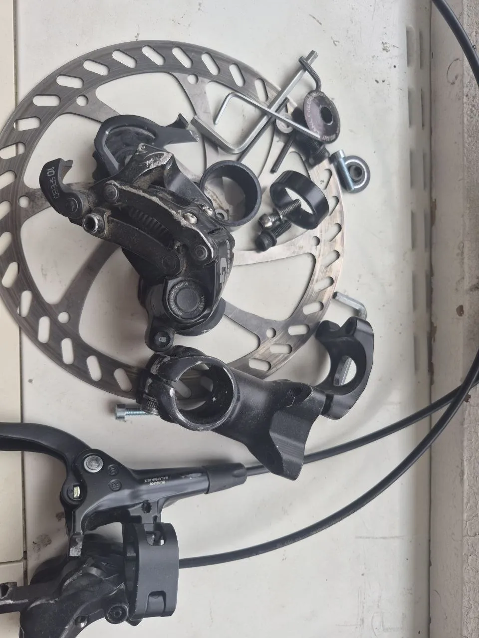 Перемикач SRAM + гальмівний диск SRAM + гальма Shimano MT200 фото 1