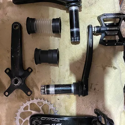 Шатуни Truvativ Descendant + Truvativ Stylo + каретка Sram Press Fit BB30 + каретка Rotor PressFit30