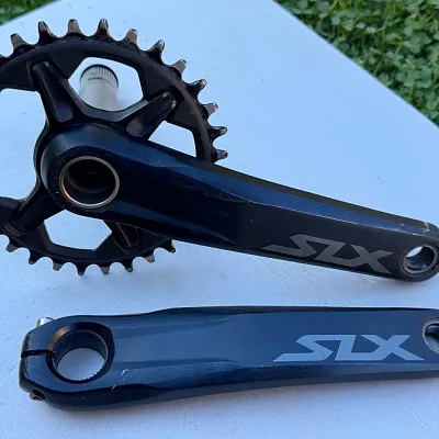 Шатуни Shimano SLX + ротор + манетки + касети + перемикач