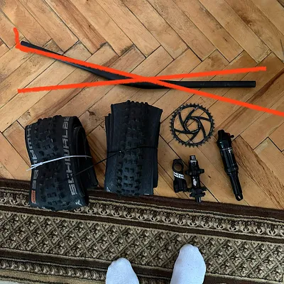 Винос Race Face 70 мм + Втулка Spank 32 спиці + Покришки Schwalbe Magic Mary 29" + Зірка Direct Moun