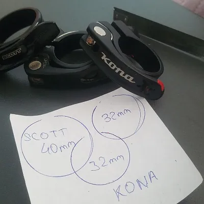 Зажими Scott + Kona + MTB 32–40 мм