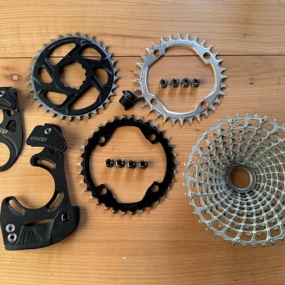Зірка Sram + Garbaruk + заспокоювач ланцюга Mrp + бонки